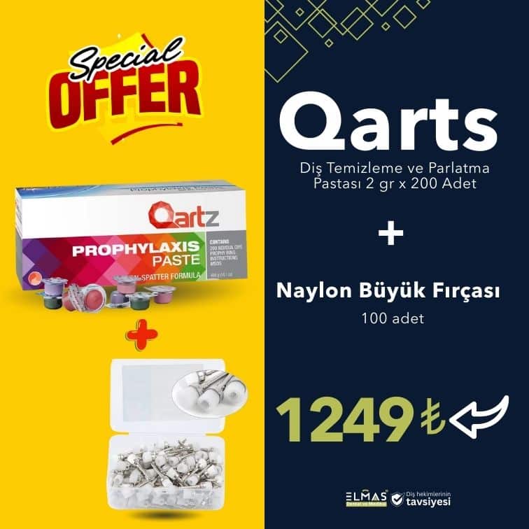 Qarts Diş Temizleme ve Parlatma Pastası+Naylon Büyük Fırçası