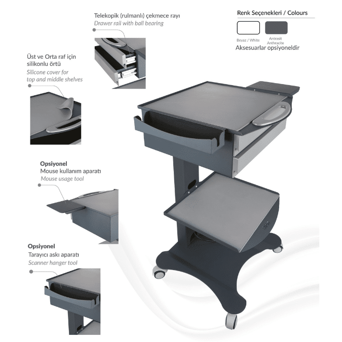Çift Çekmeceli Sehpa HCS-02