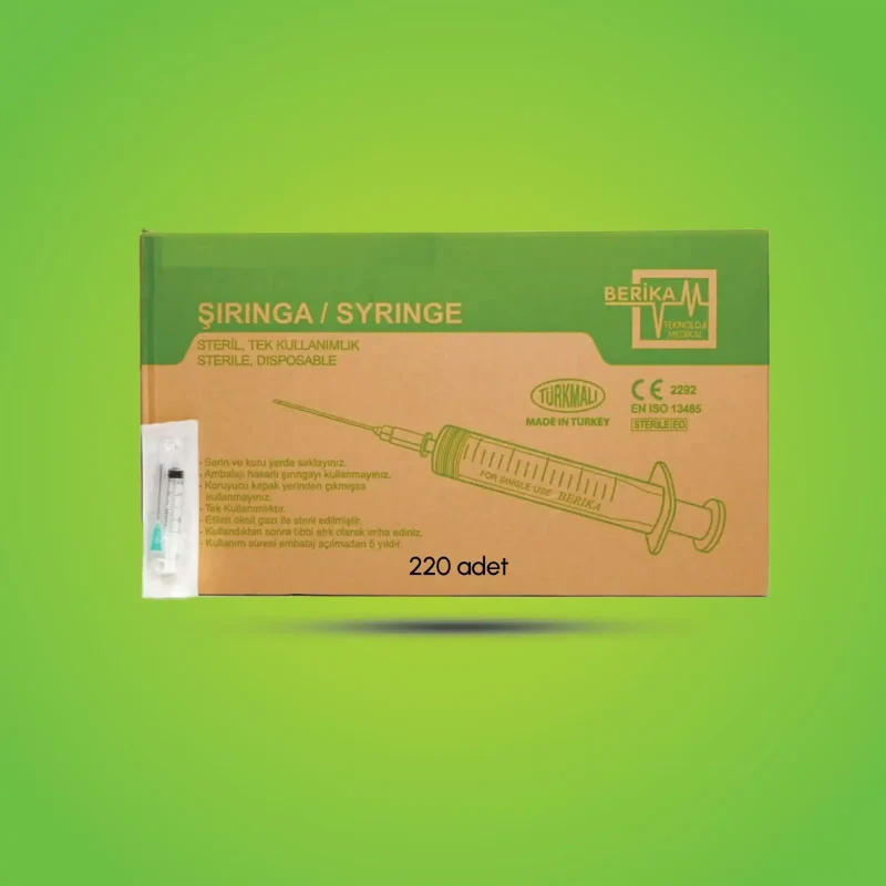 Berika 2 Ml Dental Enjektör 350 Adet 0.40 x 40 mm kilitli