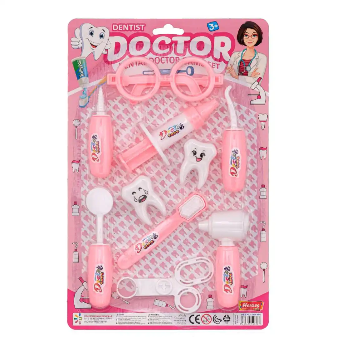 Oyuncak Diş Doktor Seti 10 Parça Dişçi
