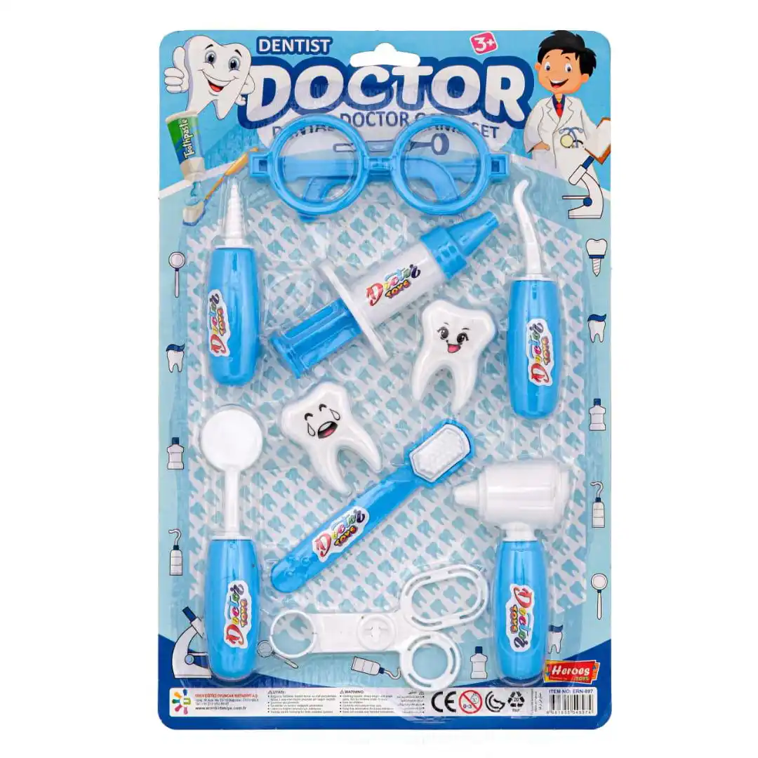 Oyuncak Diş Doktor Seti 10 Parça Dişçi - Görsel 2