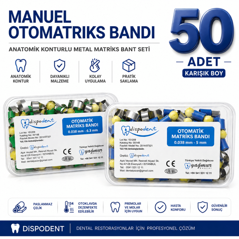 Dispodent Manuel Otomatriks Bandı 50 Adet