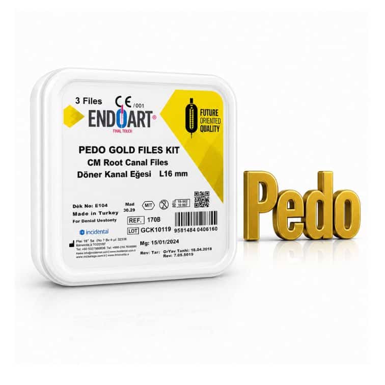 EndoArt Pedo Gold blue Pediatrik Kanal Eğesi 18-16-21 mm