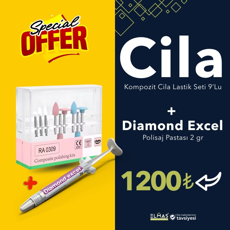 Fgm Diamond Excel Polisaj Pastası + Kompozit Cila Lastik Seti 9’Lu