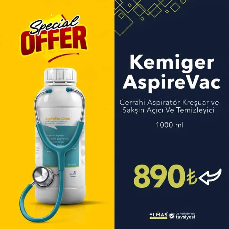 Kemiger AspireVac Cerrahi Aspiratör Temizleyici 1000 ml