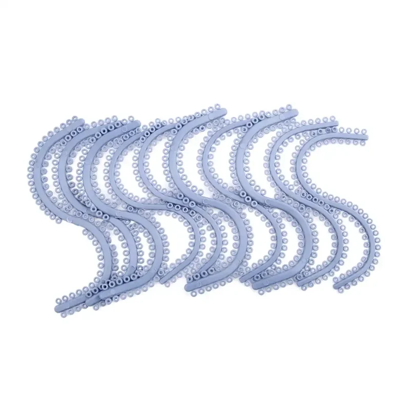 diş ortodonti malzemeleri şeffaf mavi renk S tipi ayrı bağ bağları lastik bant elastik