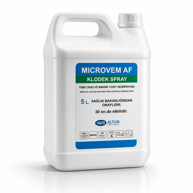 MICROVEM AF Tıbbi Cihaz Makine ve Yüzey Dezenfektanı 5 Lt