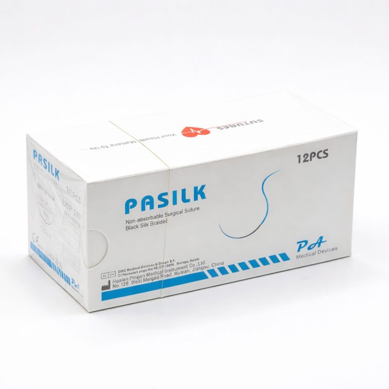 PASİLK Cerrahi Ipek Iplik No: 3/0 Emilemeyen,3/8 Yuvarlak,18 Mm,70 Cm