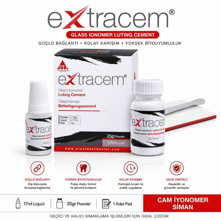 President ExtraCem Cam Ionomer Yapıştırma Simanı