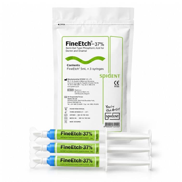 SPIDENT Fine Etch Fosforik Asit (%37) – 3 × 5 ml
