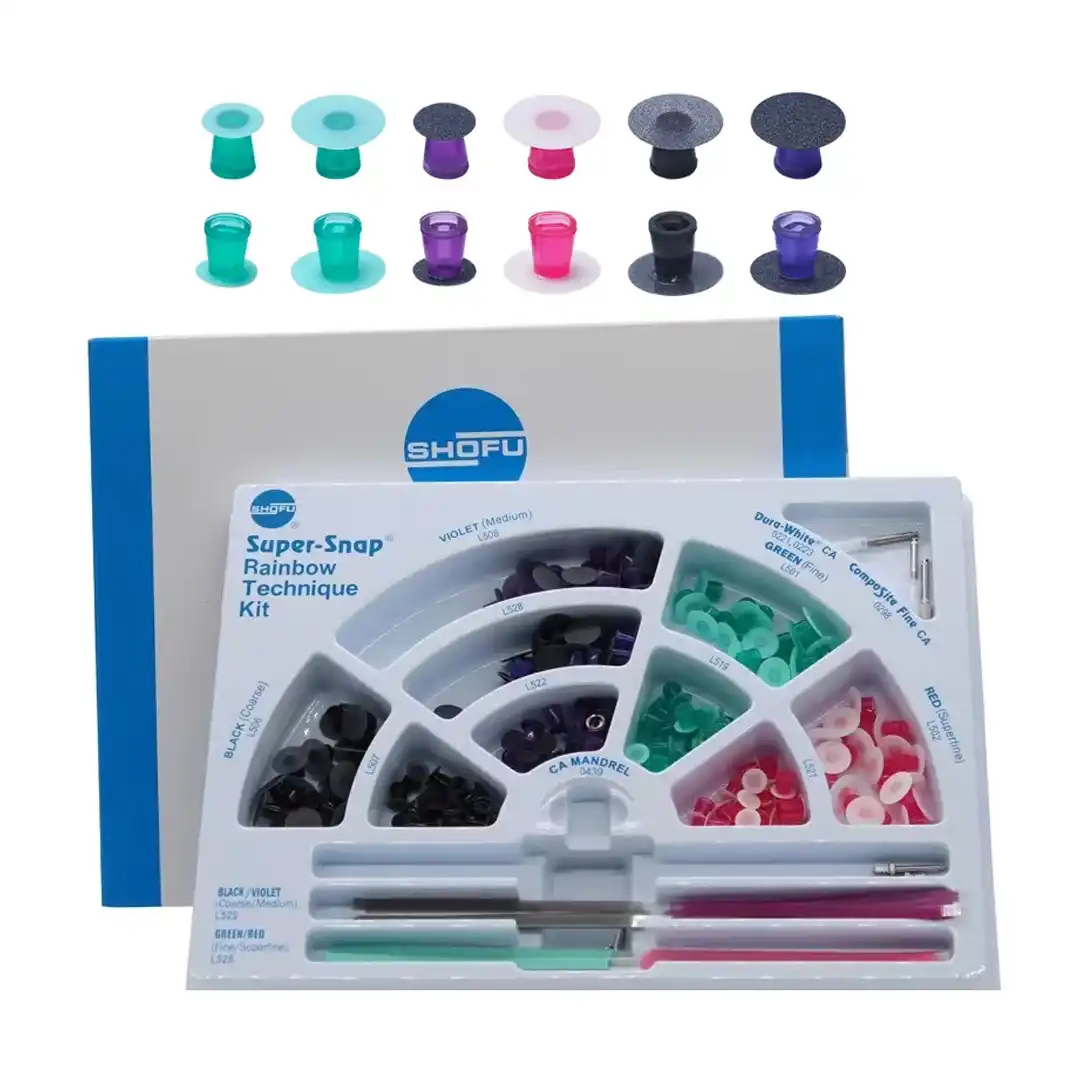 Shofu Super Snap Rainbow Kompozit Cilalama ve Bitirme Disk Seti 180'li