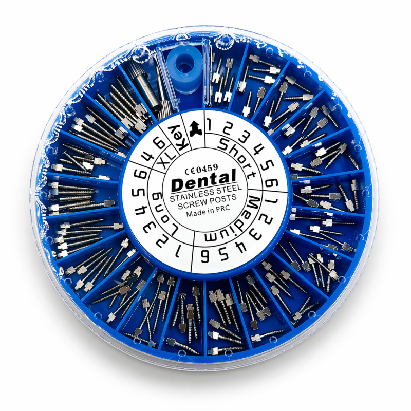 Screw Post - Gümüş Plated Pivo Çivisi Post Core 120 Lık Asorti Set