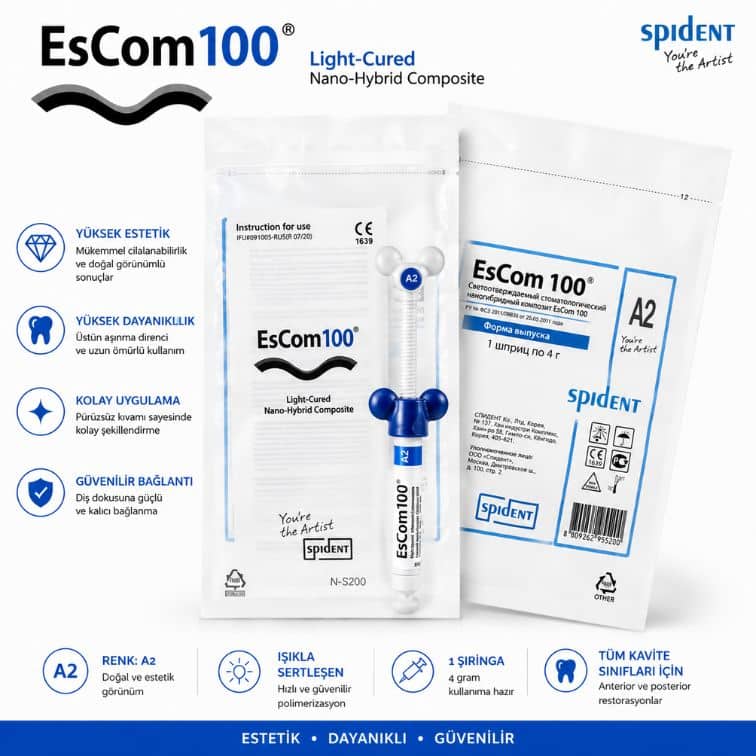 Spident EsCom100 Nanohibrid Kompozit