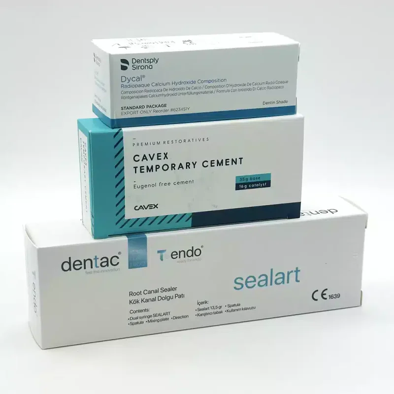 Dentac T endo , Dentsply Dycal ve Cavex (Geçici Yapıştırma Simanı)