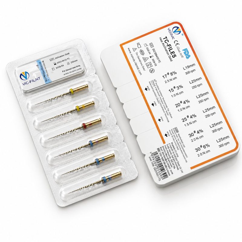 Videya Rotary Kanal Eğesi Tc Gold Blue kit 0.6