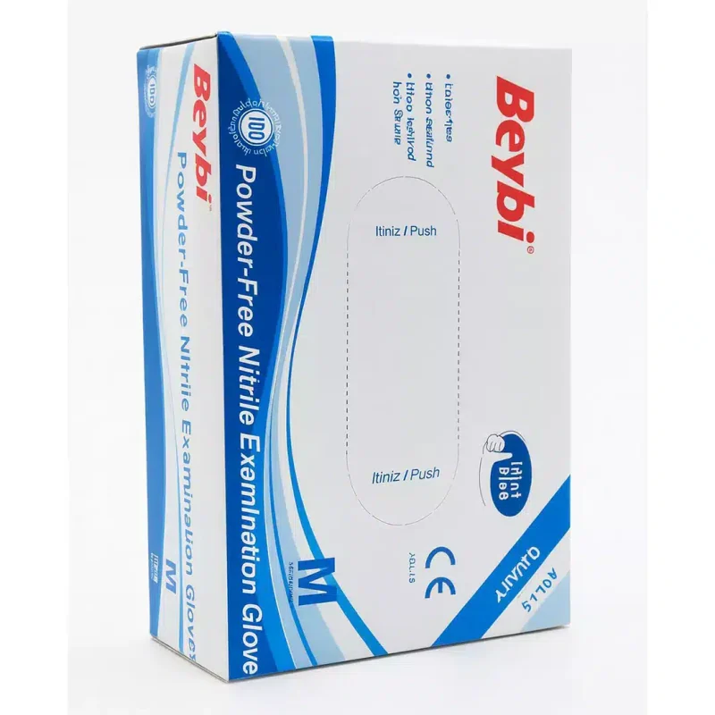 Beybi Nitril mavi Eldiven 100 lük paket