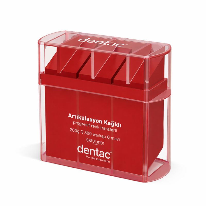 DENTAC Artikülasyon Kağıdı KIRIMIZI 200 Mikron 300 Adet