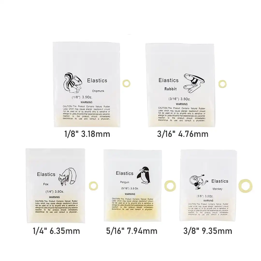 hayvanat bahçesi paketi diş lastik bantlar elastik ortodontik lastikler parantez lateks 3.5oz 5.0oz 6.5oz - Görsel 2