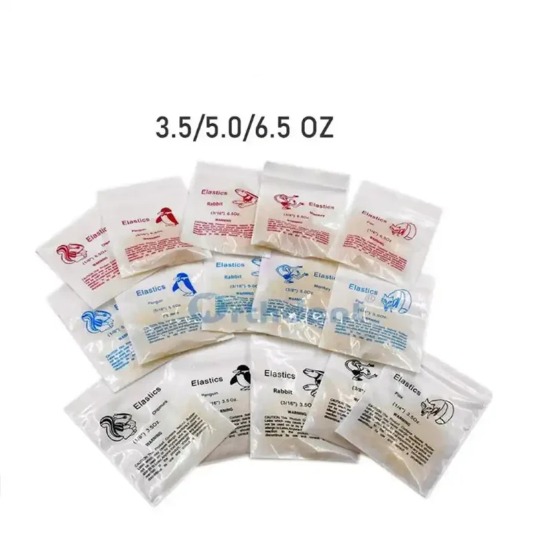 hayvanat bahçesi paketi diş lastik bantlar elastik ortodontik lastikler parantez lateks 3.5oz 5.0oz 6.5oz