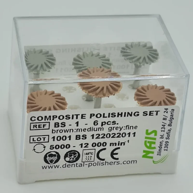Nais rubber diamond polisher kompozit parlatma lastiği set 6lı