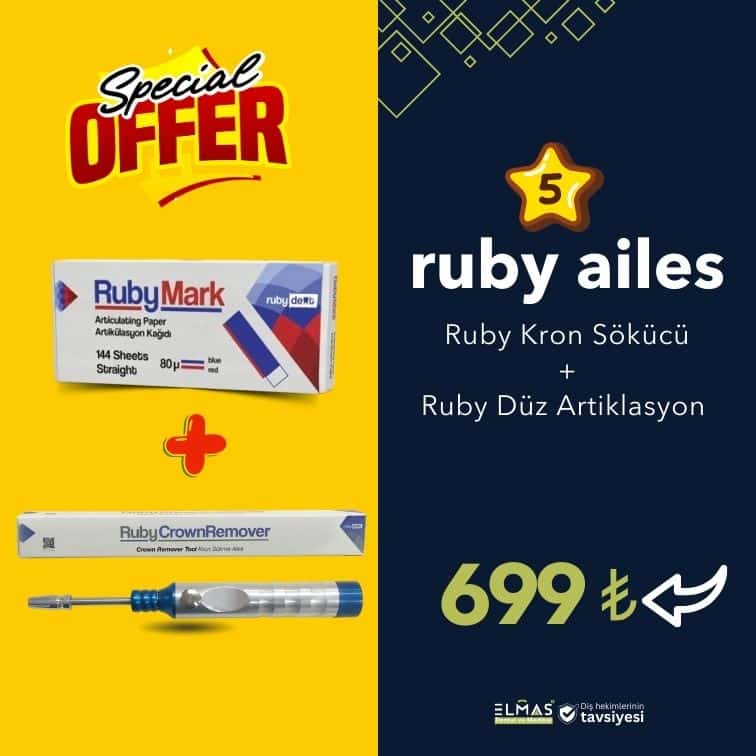 RUBY DENT Rubymark+Rubydent Otomatik Kron Sökücü