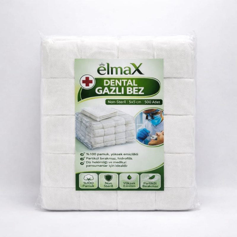 Diş hekimliği için gazlı bez paketi