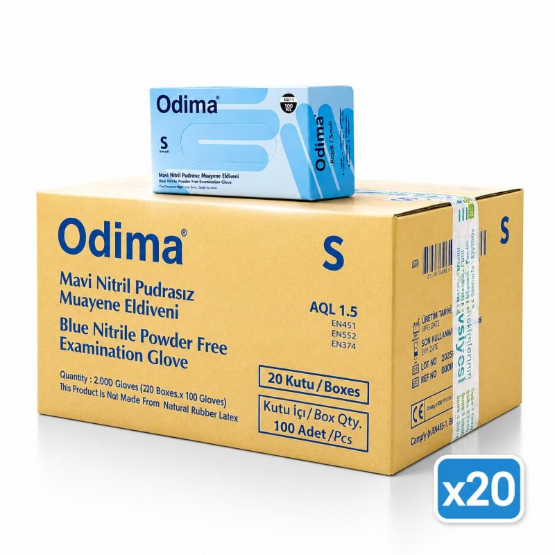 Odima Nitril Mavi Eldiven (20 x 100’lü Paket)