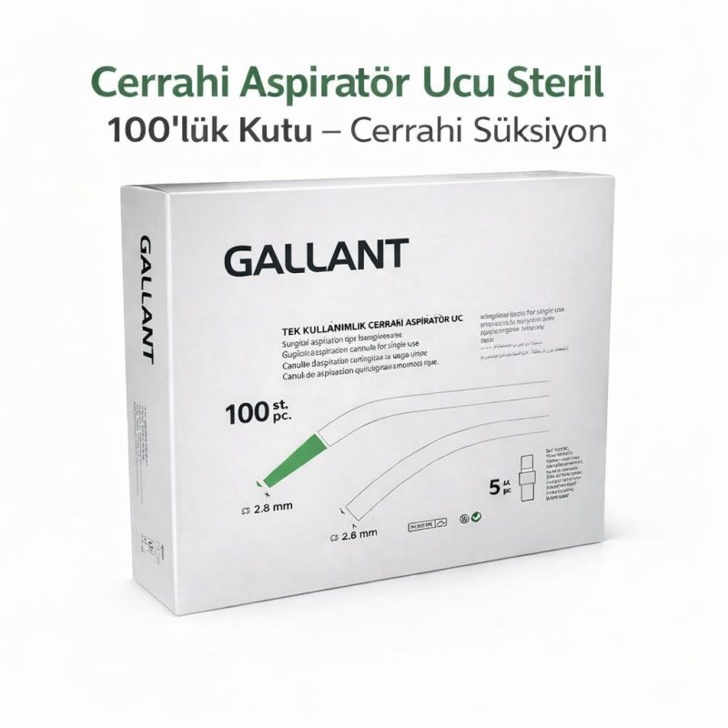 Gallant Cerrahi Sakşın Aspiratör Ucu Steril 100 Lük