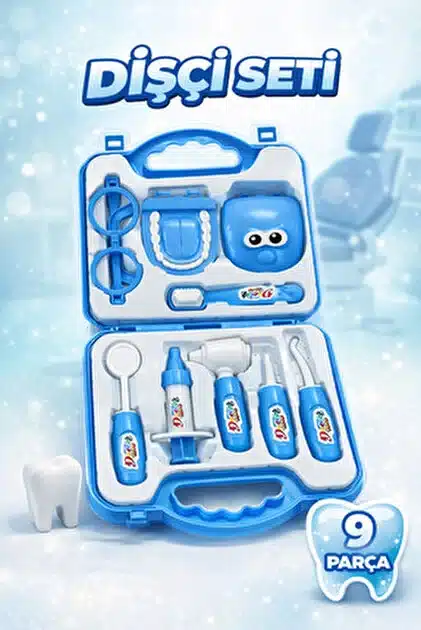 Oyuncak Diş Doktoru Seti Dişçi (Çocuklar İçin)