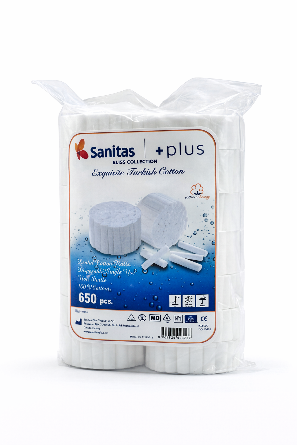 Sanitas Plus Dental Rulo Pamuk Dental 1 Numara inci 650 adet