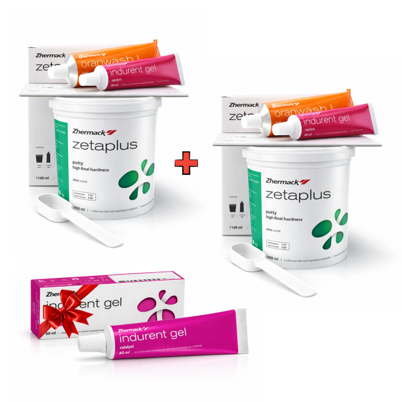 Zhermack ZetaPlus C Tipi Silikon Ölçü Seti (2 Adet) + Indurent Gel Katalizör Hediye