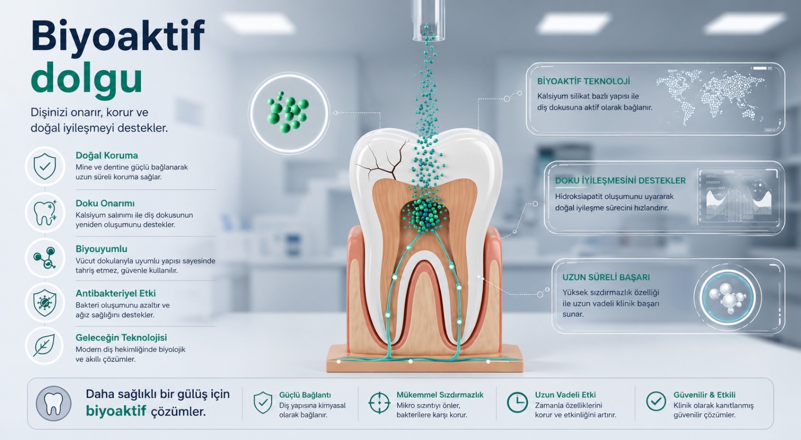 🦷 Biyoseramik ve Geleneksel Dolgu Materyalleri Arasındaki Fark (Diş Hekimi Rehberi)