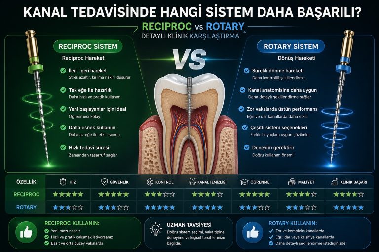 🦷 “Kanal Tedavisinde Hangi Sistem Daha Başarılı (Reciproc vs Rotary Detaylı Klinik Karşılaştırma)”