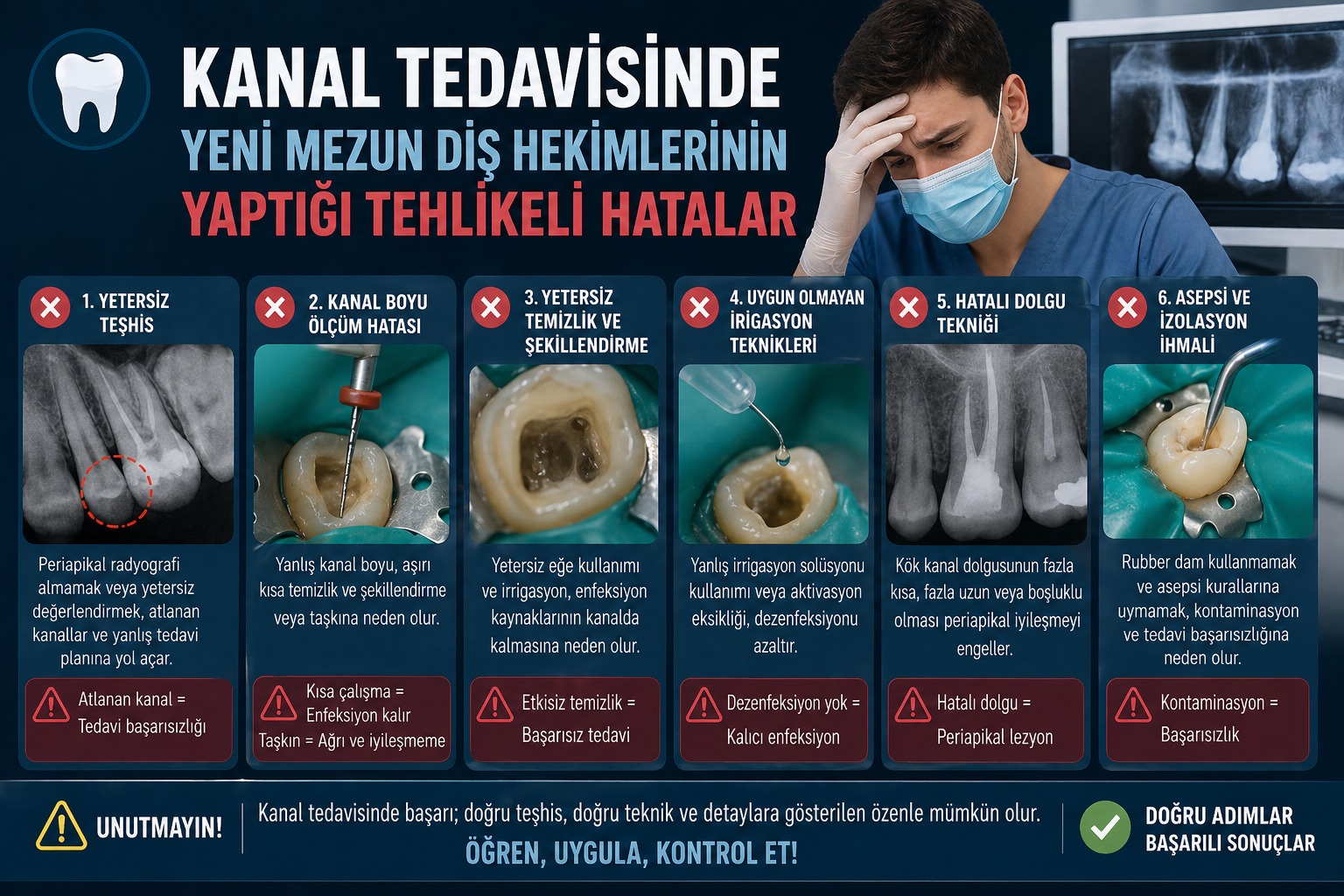 🦷 Kanal Tedavisinde Yeni Mezun Diş Hekimlerinin Yaptığı Tehlikeli Hatalar