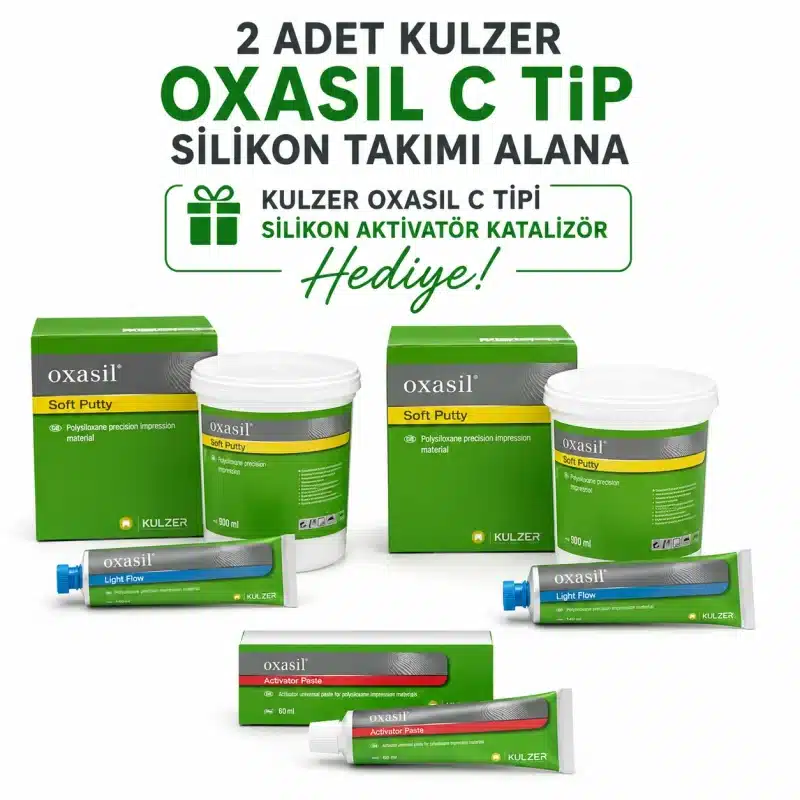 2 Adet Kulzer Oxasil C Tip Silikon Takımı Alana Kulzer Oxasil Aktivator Katalizör Hediye
