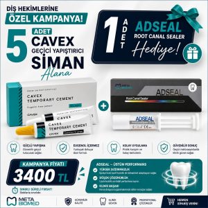 5 adet Cavex Geçici Siman alana + 1 adet Adseal Kanal Patı Hediye