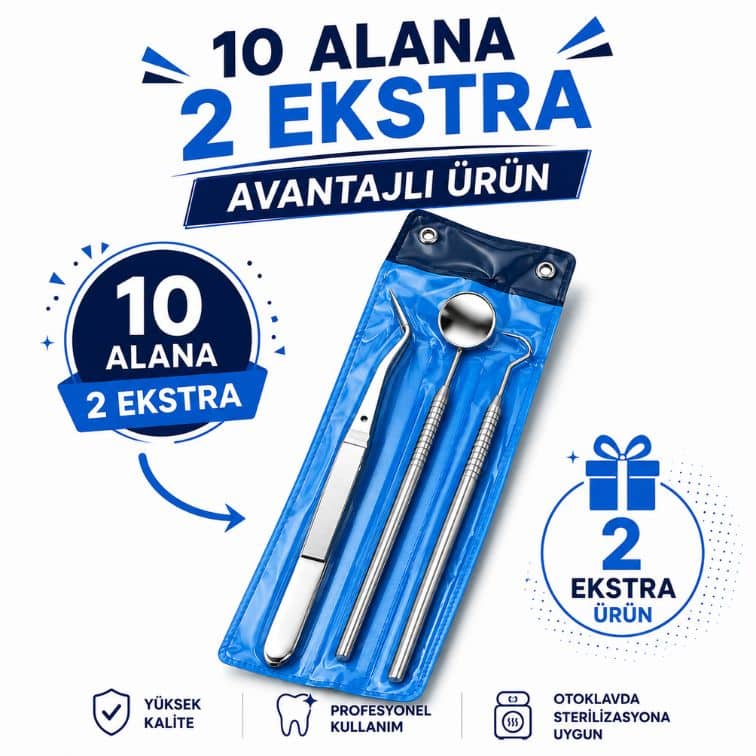 Dental Muayene Seti – Avantajlı Paket (10+2 : Toplam 12 Set) Dental Muayene Seti – Avantajlı Paket (10+2 / Toplam 12 Set)