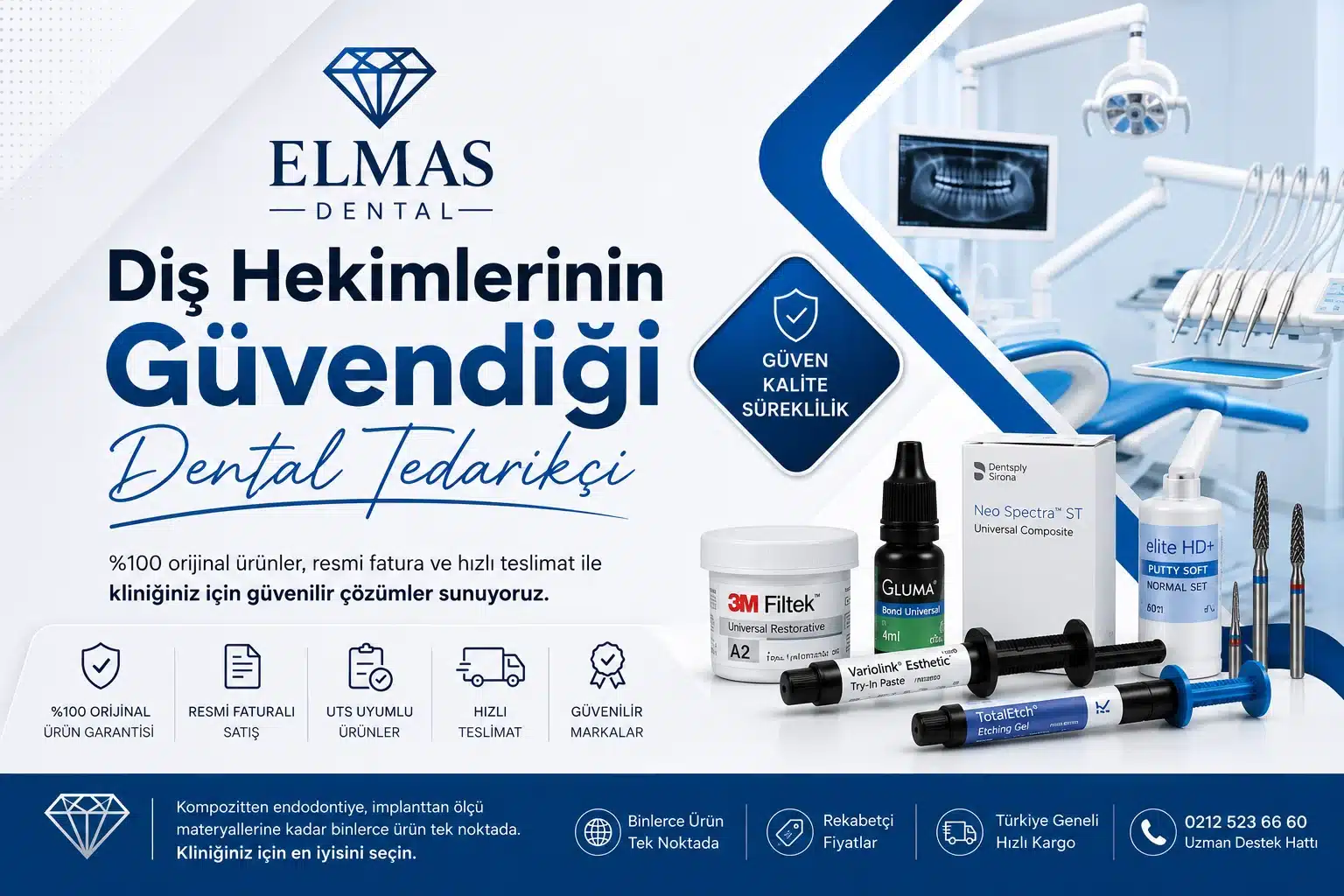 Elmas Dental Diş Hekimlerinin Güvendiği Dental Tedarikçi