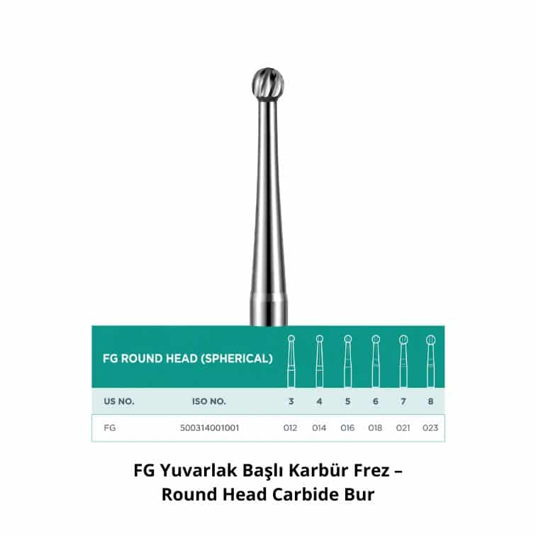 FG Yuvarlak Başlı Karbür Frez – Round Head Carbide Bur