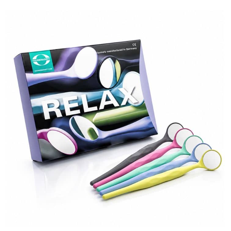 HAHNENKRATT Relax Rhodium Dental Ayna (10 Adet) – Otoklavlanabilir Premium Ağız Aynası