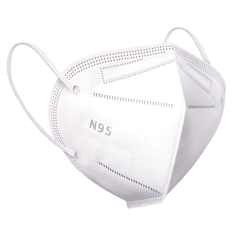 Musk FFP2 NR N95 5 Katlı Meltblown Beyaz Ultrasonik Koruyucu Maske