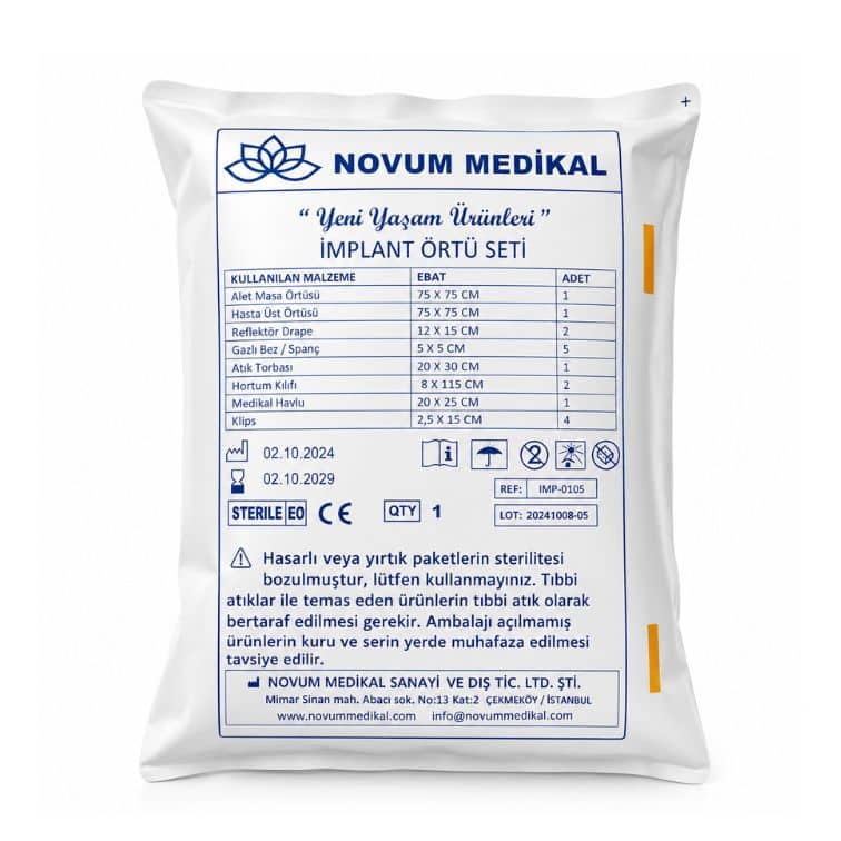 Novum Medikal İmplant Örtü Seti – Steril Cerrahi Set