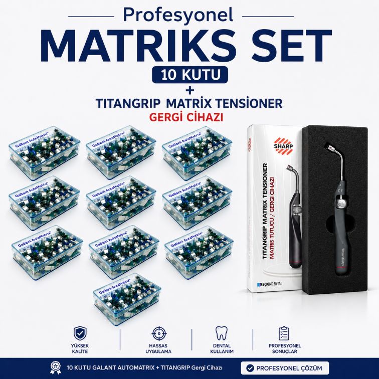 Profesyonel Matriks Set (10 Kutu Gallant Otomatriks + TitanGrip Matrix Tensioner)