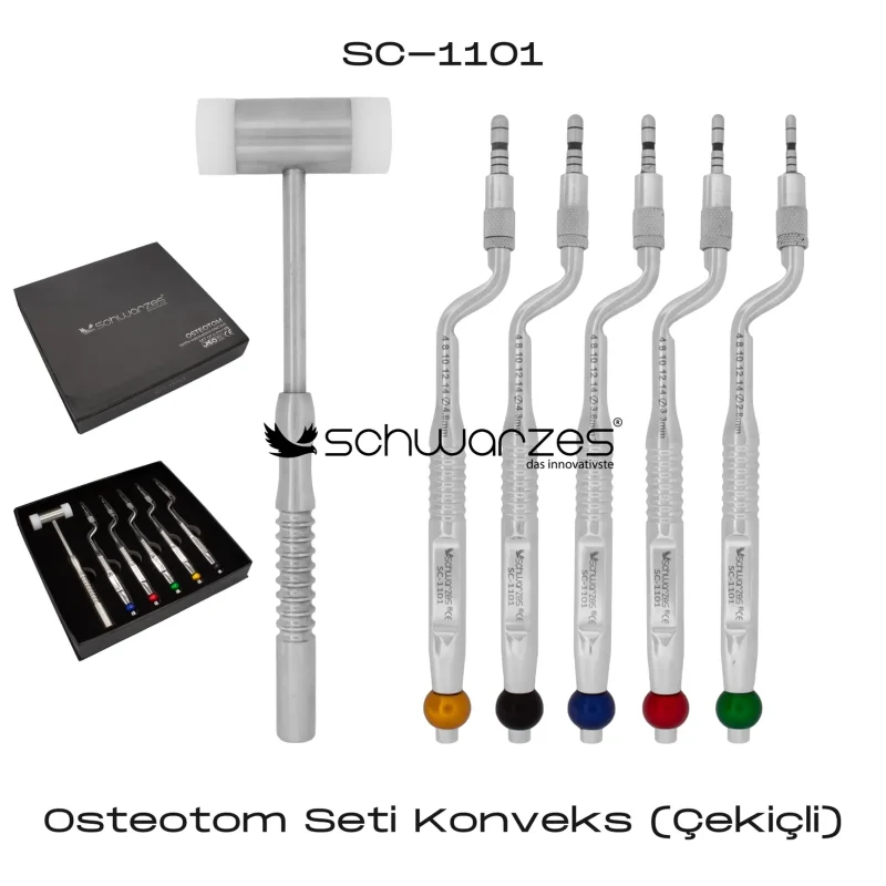 SCHWARZES Osteotom Seti Konveks (Çekiçli)