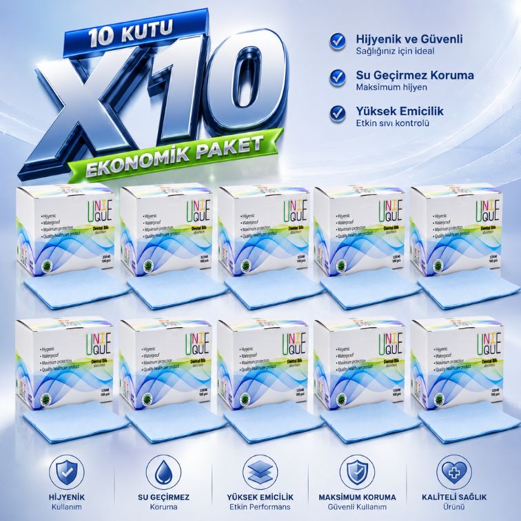 Unique Emici Renkli Tabla Örtüsü 100 adet x 10 kutu (1000 adet)