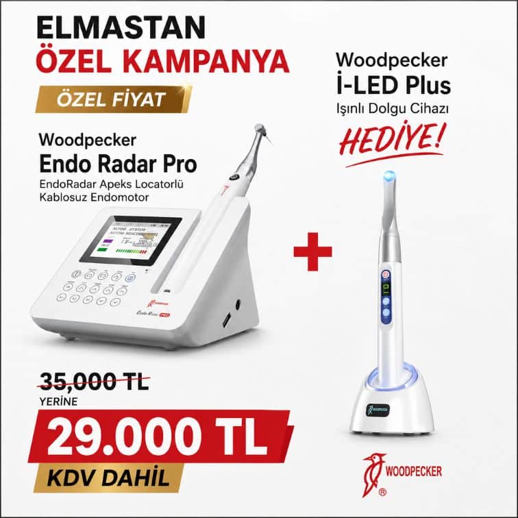 Woodpecker Endo Radar Pro + i LED Plus Işıklı Dolgu Cihazı HEDİYE!