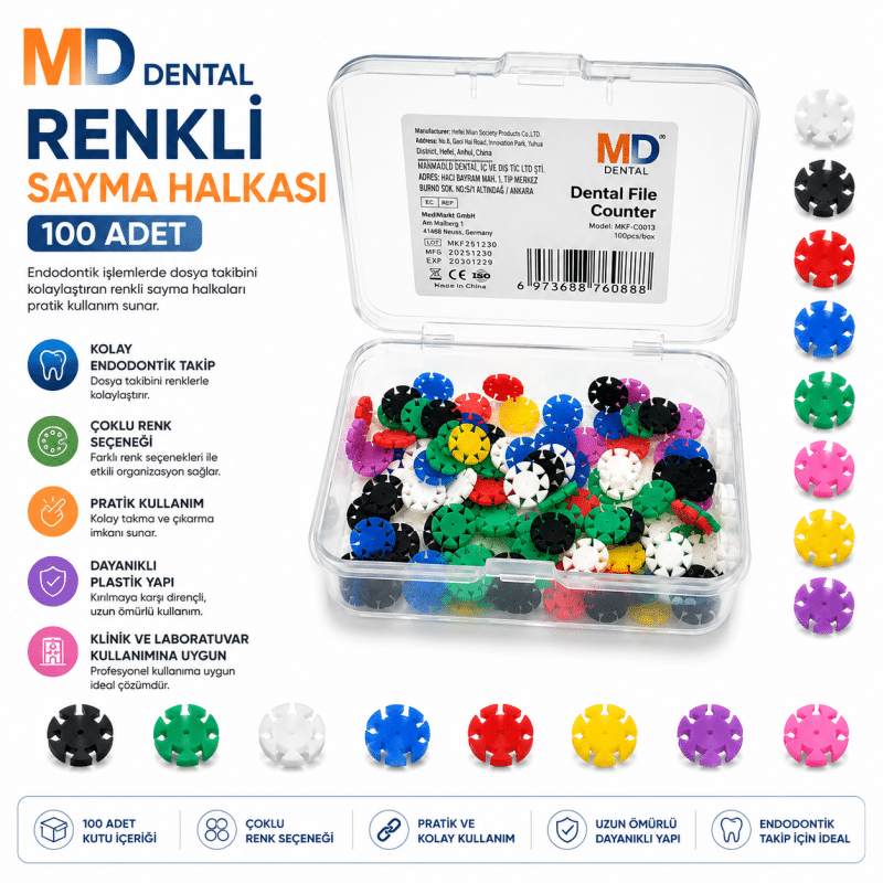 100 Adet Renkli Sayma Halkası