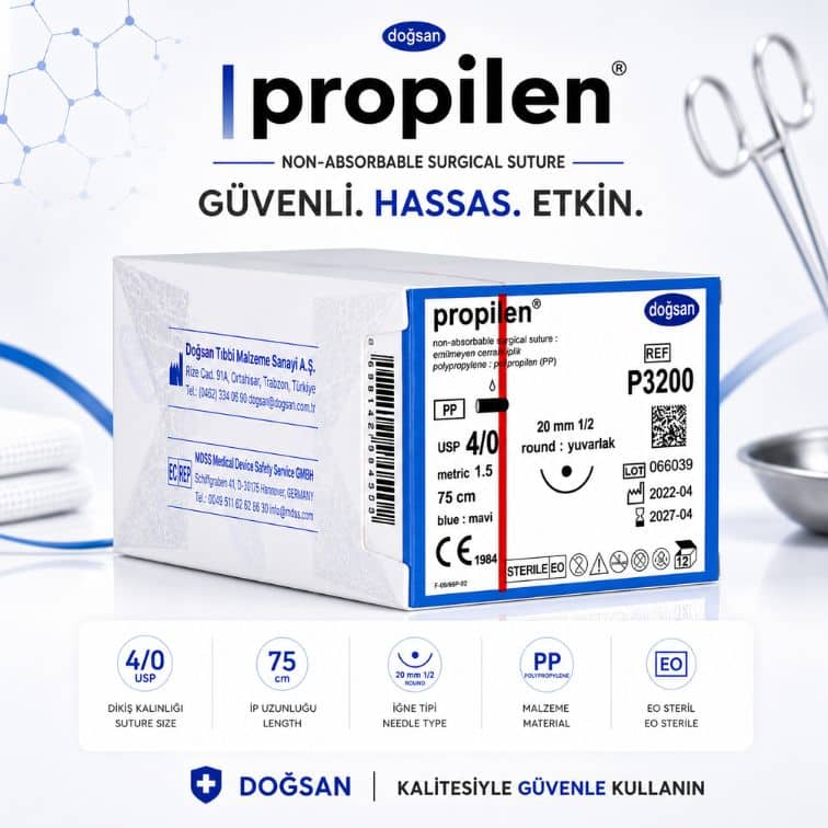 DOĞSAN Propilen® Non-Absorbable Cerrahi Sütür | REF: P3200