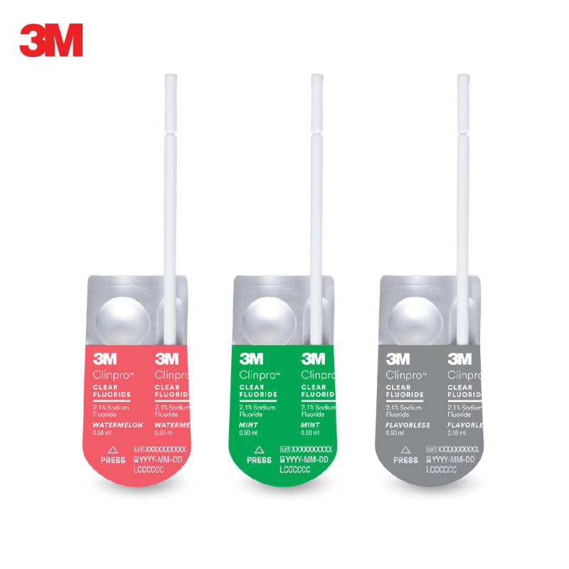 3M Clinpro Clear Florür Tedavisi Tek Kullanımlık L-Pop – Nane / Karpuz / Aromasız Seçenekleri