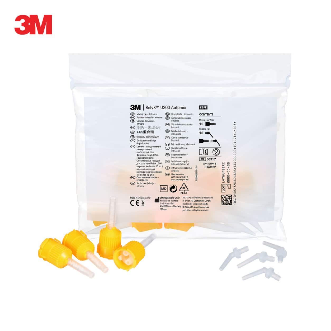 3M RelyX U200 Automix Başlıkları 56917 – 15 Geniş Karıştırma Ucu + 15 Ağız İçi Uygulama Ucu